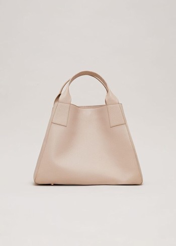 Phase Eight Large Leather Bags Cream Australia | GZ0149258